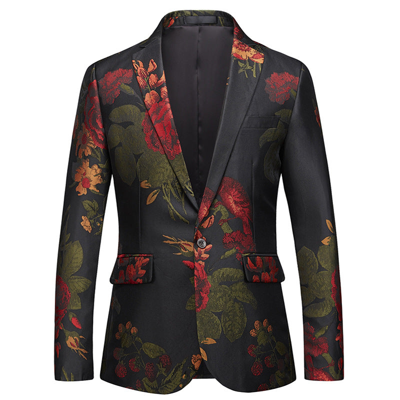 Floral Style Fitted Suit Jacket