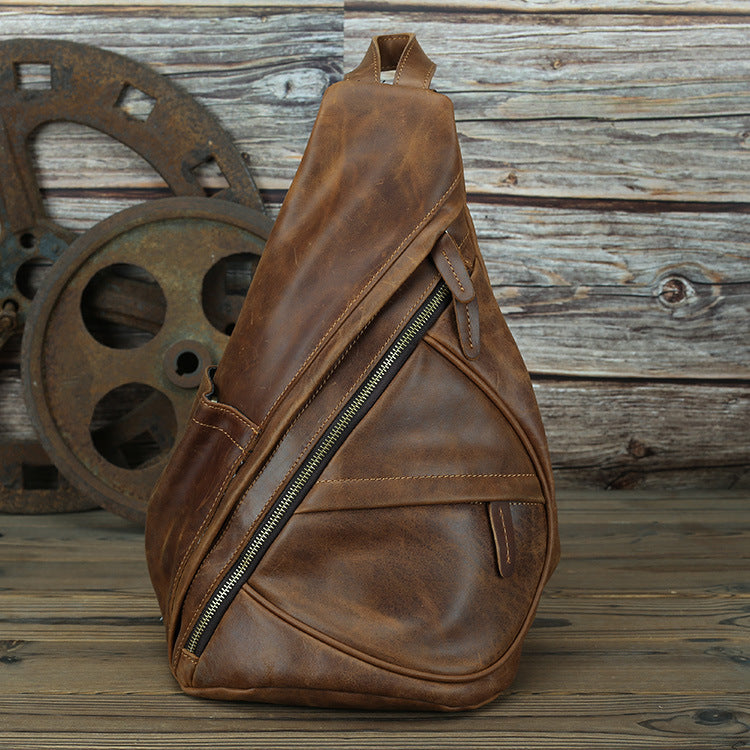 Leather Shoulder Strapped Chest Bag