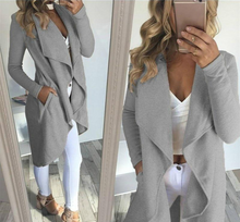 Load image into Gallery viewer, Large Lapel Loose Fit Trench Coat
