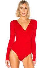 Load image into Gallery viewer, Sexy V-neck Long Sleeved Bodysuit
