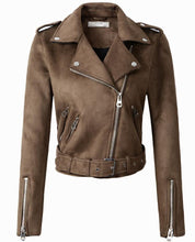 Load image into Gallery viewer, Suede Short Stylish Women&#39;s Jacket
