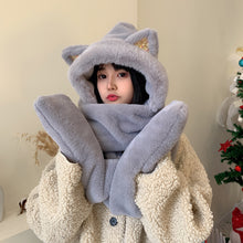 Load image into Gallery viewer, Cozy Bear Scarf with Mittens
