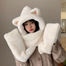 Load image into Gallery viewer, Cozy Bear Scarf with Mittens
