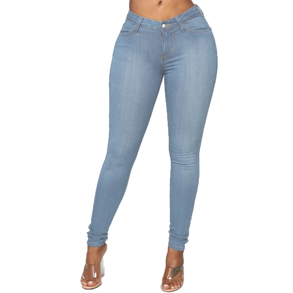 European Style Pencil Pants Jeans