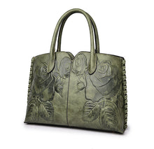 Load image into Gallery viewer, Embossed Peony Flower Handbag
