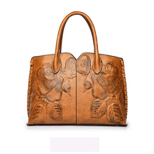 Load image into Gallery viewer, Embossed Peony Flower Handbag
