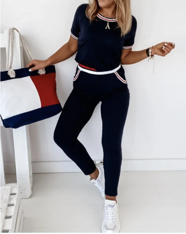 Casual Round Neck Jogger Set