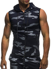 Load image into Gallery viewer, Printed Sleeveless Hooded Vest
