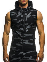 Load image into Gallery viewer, Printed Sleeveless Hooded Vest
