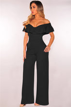 Load image into Gallery viewer, Off The Shoulder  Ruffled Jumpsuit
