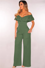 Load image into Gallery viewer, Off The Shoulder  Ruffled Jumpsuit
