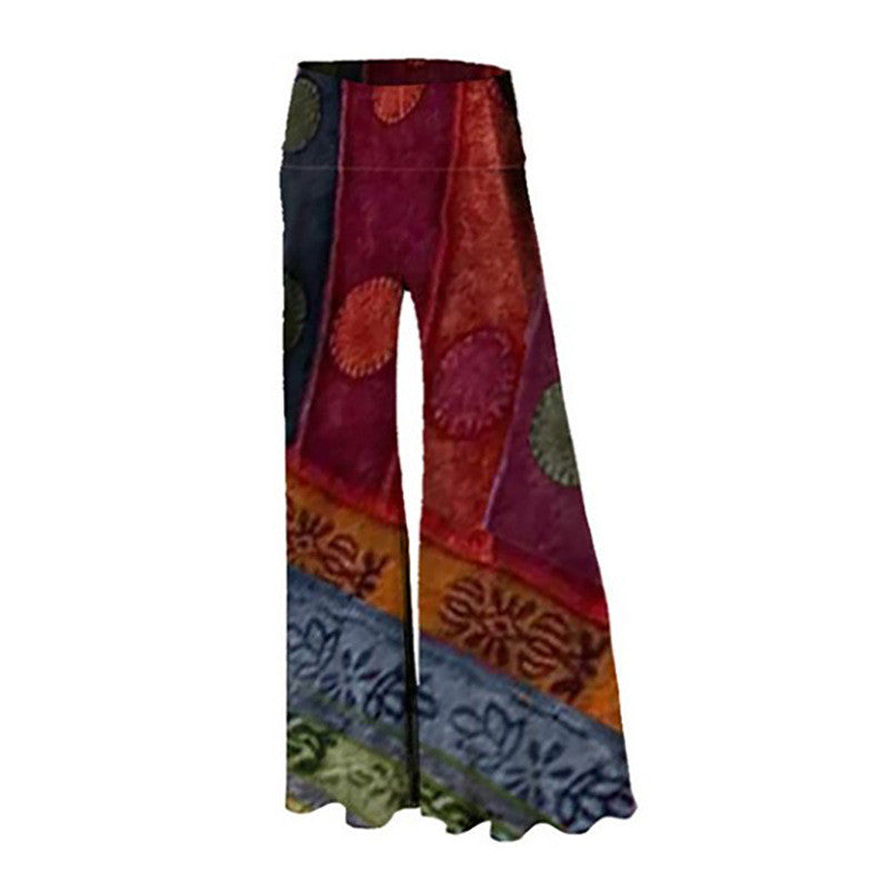 Vibrant Ethnic Print Loose Fit Pants