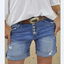 Load image into Gallery viewer, Denim Ripped Casual Shorts
