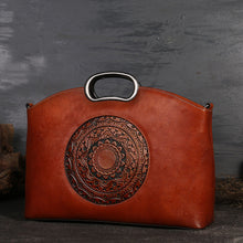 Load image into Gallery viewer, Large Embossed Leather Handbag
