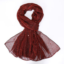 Load image into Gallery viewer, Sequin Monochrome Shimmering Scarves
