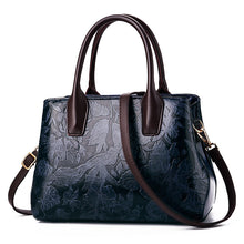 Load image into Gallery viewer, Leaf  Embossed Zippered Handbag
