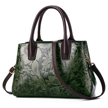 Load image into Gallery viewer, Leaf  Embossed Zippered Handbag
