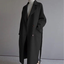 Load image into Gallery viewer, Woolen Lapel Maxi Belted Coat
