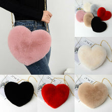 Load image into Gallery viewer, Plush Heart Shoulder Bag
