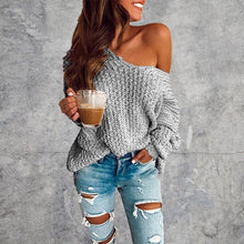 Load image into Gallery viewer, Monochrome Off the Shoulder Sweater
