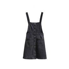 Load image into Gallery viewer, Single-Breasted Dark Grey Denim Dress
