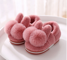 Load image into Gallery viewer, Plush Bunny Ear Slippers
