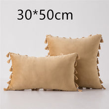 Load image into Gallery viewer, Tassel velvet sofa pillowcase
