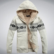 Load image into Gallery viewer, Hooded Thick Fleece Cardigan Jacket
