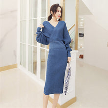 Load image into Gallery viewer, Two- PC Sweater with Long Slim Skirt
