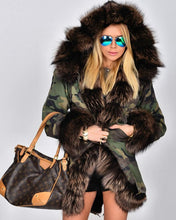 Load image into Gallery viewer, Fur Trimmed Padded Maxi Coat
