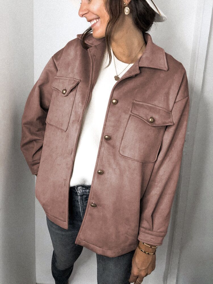 Double Pocketed Brushed Velour Jacket