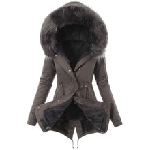 Load image into Gallery viewer, Fur Collar Trench Jacket
