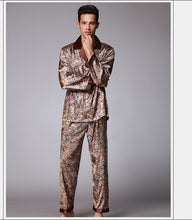 Load image into Gallery viewer, Chocolate Toned Silk Pajamas Set
