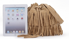 Load image into Gallery viewer, Bucket Fringed Accented Shoulder Bag
