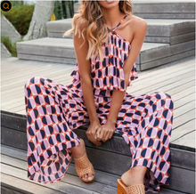 Load image into Gallery viewer, Pleated Halter Relaxed Fit Jumpsuit
