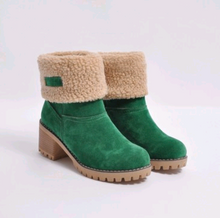 Load image into Gallery viewer, Thick Heeled Suede Snow Boots
