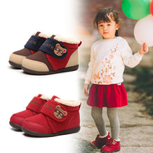 Load image into Gallery viewer, Velour Bear Accented Shoes
