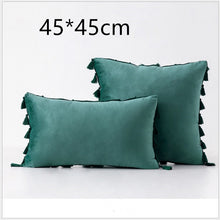 Load image into Gallery viewer, Tassel velvet sofa pillowcase
