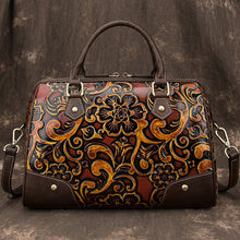 Load image into Gallery viewer, Carved Graphic Print Leather Handbag
