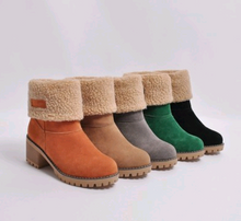 Load image into Gallery viewer, Thick Heeled Suede Snow Boots
