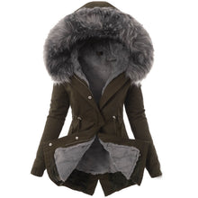 Load image into Gallery viewer, Fur Collar Trench Jacket
