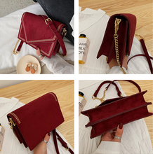 Load image into Gallery viewer, Fashion velvet small square bag
