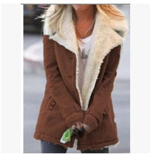 Load image into Gallery viewer, Buttoned Fur Lined Winter Coat
