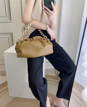 Load image into Gallery viewer, Heavy Chain Satin  Shoulder Bag
