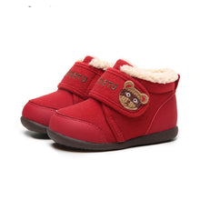 Load image into Gallery viewer, Velour Bear Accented Shoes
