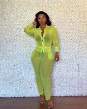 Load image into Gallery viewer, Vibrant Sheer Pant Suit
