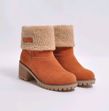 Load image into Gallery viewer, Thick Heeled Suede Snow Boots
