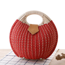 Load image into Gallery viewer, Round Rattan Handbag in Great Colors
