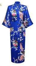 Load image into Gallery viewer, Japanese Satin  Peacock Robe
