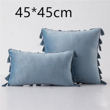 Load image into Gallery viewer, Tassel velvet sofa pillowcase
